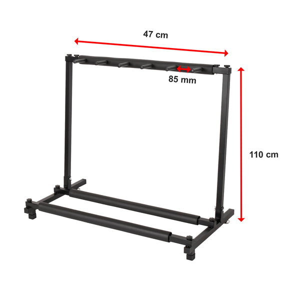 Guitar Stand 5 Holder Folding Rack Band Stage Bass Acoustic Guitar Accessories