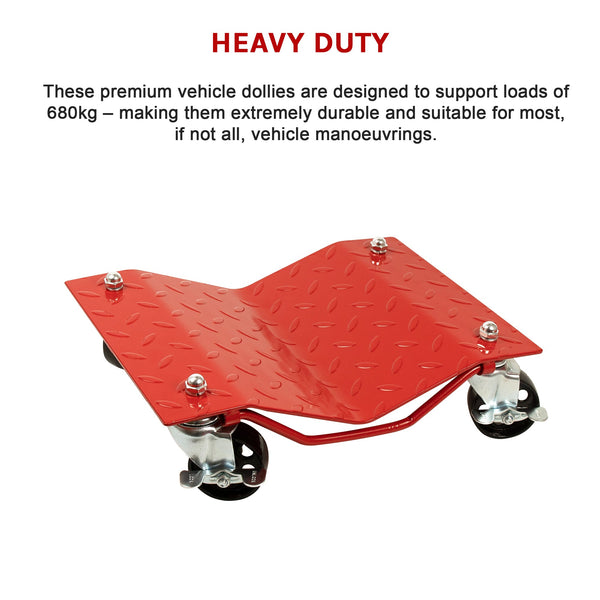 Auto Dolly Car Wheel Tire 12"X16" Skate 6000Lb Repair Slide Set Of (4) Workshop Dollies