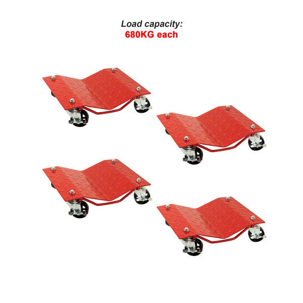 Auto Dolly Car Wheel Tire 12"X16" Skate 6000Lb Repair Slide Set Of (4) Workshop Dollies