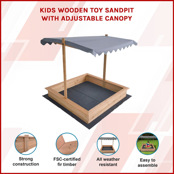 Kids Toy Sandpit With Canopy Sandpit Toys