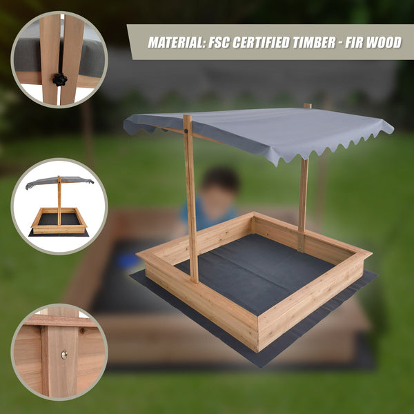 Kids Toy Sandpit With Canopy Sandpit Toys