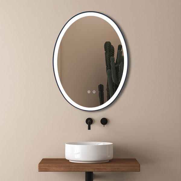 Oval Mirror Led Anti Fog Illuminated Bathroom Living Room Mirrors