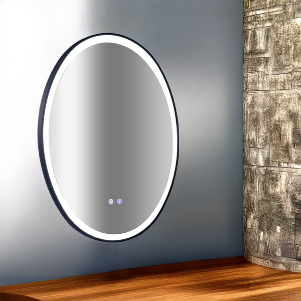 Oval Mirror Led Anti Fog Illuminated Bathroom Living Room Mirrors