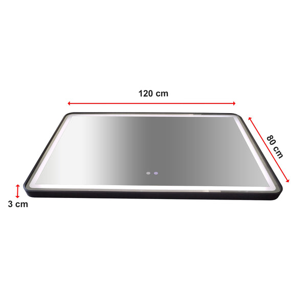 Rectangular Mirror Led Anti Fog Illuminated Bathroom Living Room Mirrors