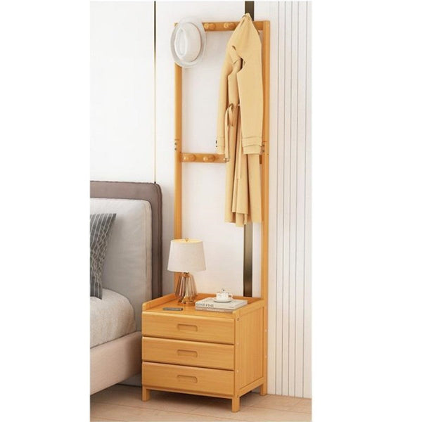 Hall Stand Modern Style Minimalist Home Floor Coat Rack With Drawer Coat & Hat Racks