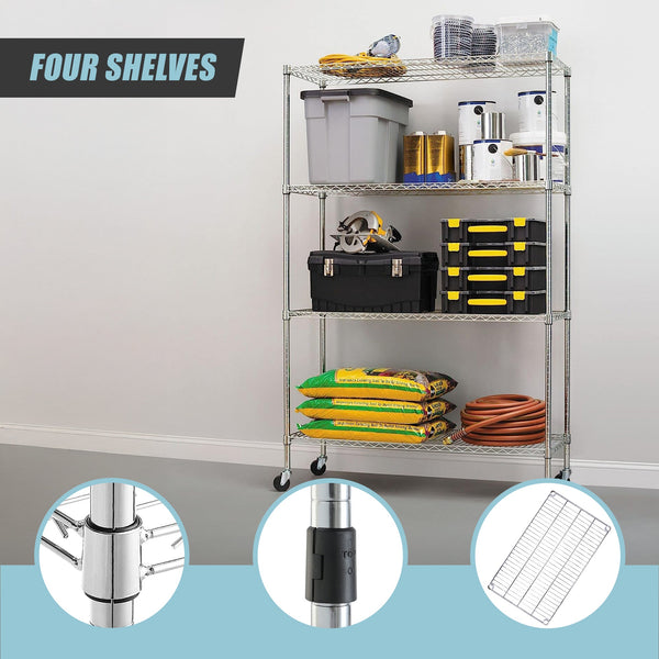 Modular Wire Storage Shelf 1200 X 450 1800Mm Steel Shelving Display Stands