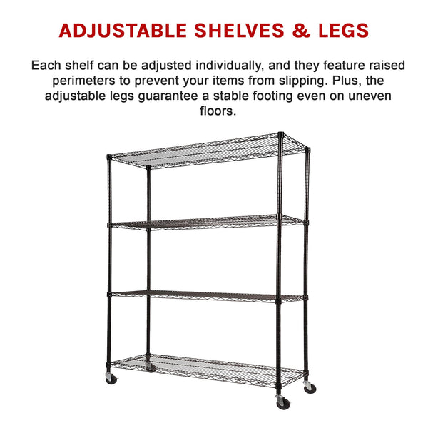 Modular Wire Storage Shelf 1200 X 450 1800Mm Steel Shelving Display Stands