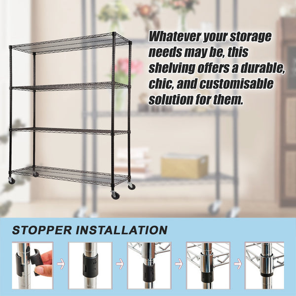 Modular Wire Storage Shelf 1200 X 450 1800Mm Steel Shelving Display Stands