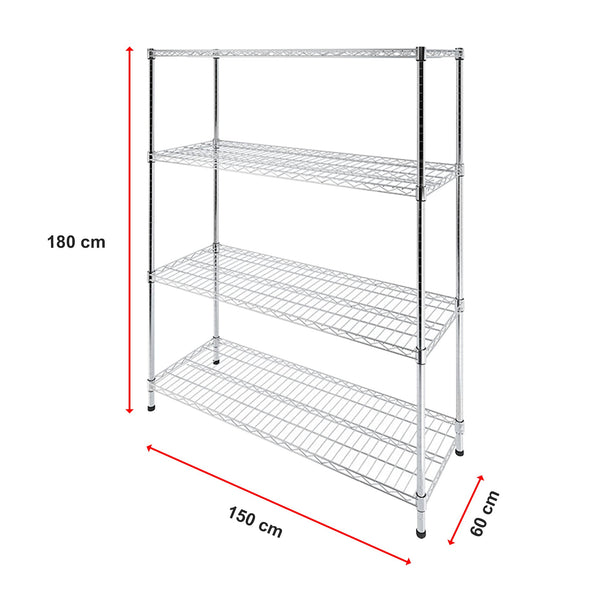 Modular Wire Storage Shelf 1500 X 600 1800Mm Steel Shelving Display Stands