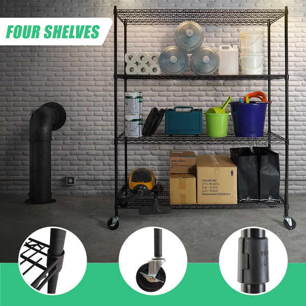 Modular Wire Storage Shelf 1500 X 600 1800Mm Steel Shelving Display Stands