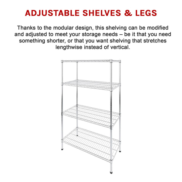Modular Wire Storage Shelf 900 X 350 1800Mm Steel Shelving Display Stands