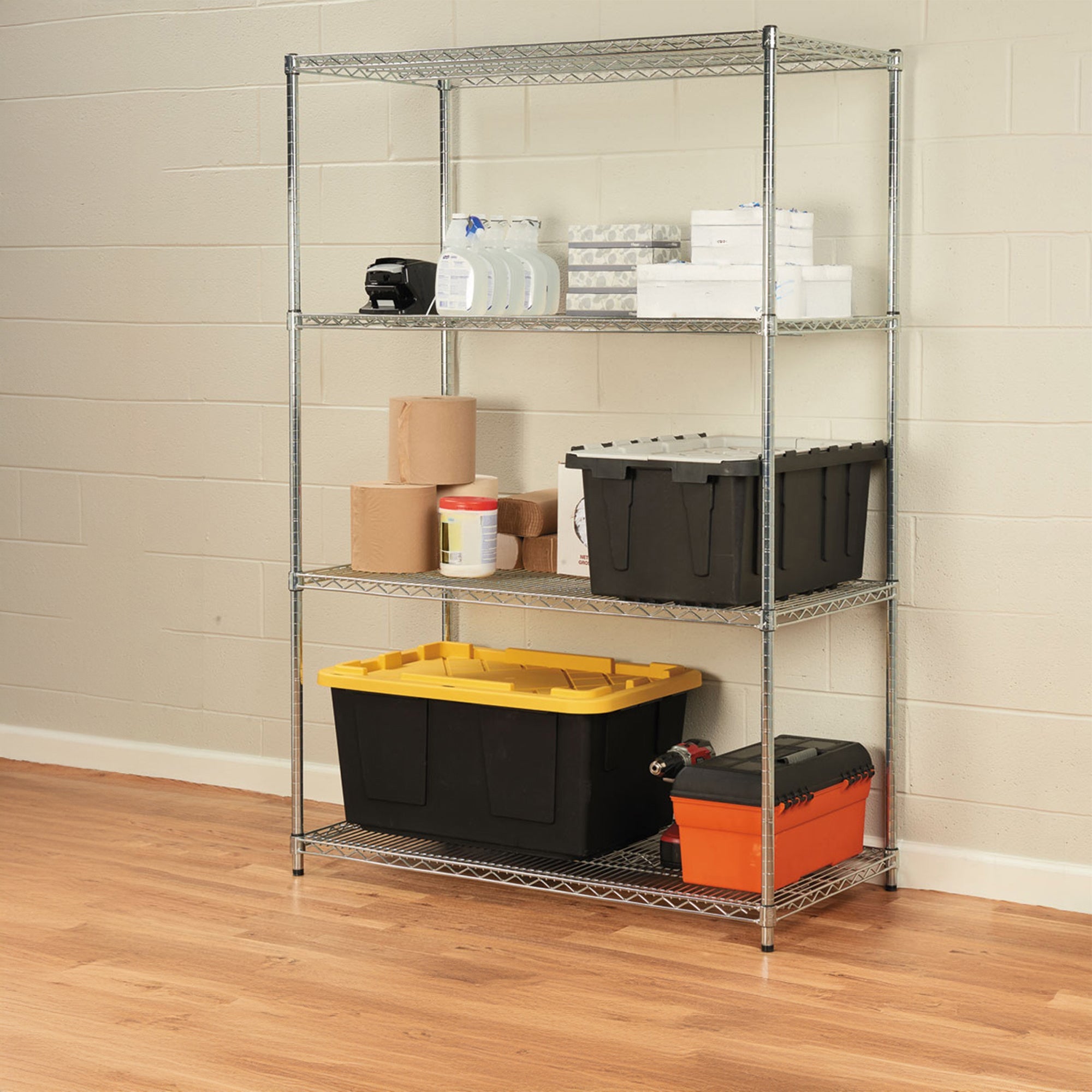 Modular Wire Storage Shelf 900 X 350 1800Mm Steel Shelving Display Stands