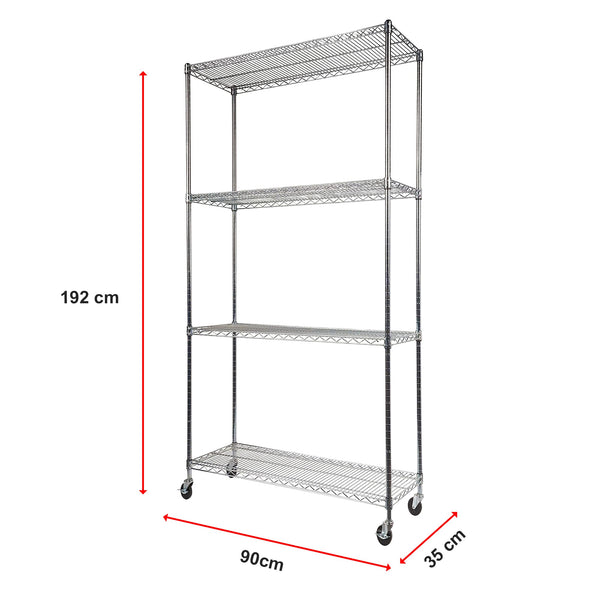 Modular Wire Storage Shelf 900 X 350 1800Mm Steel Shelving Display Stands