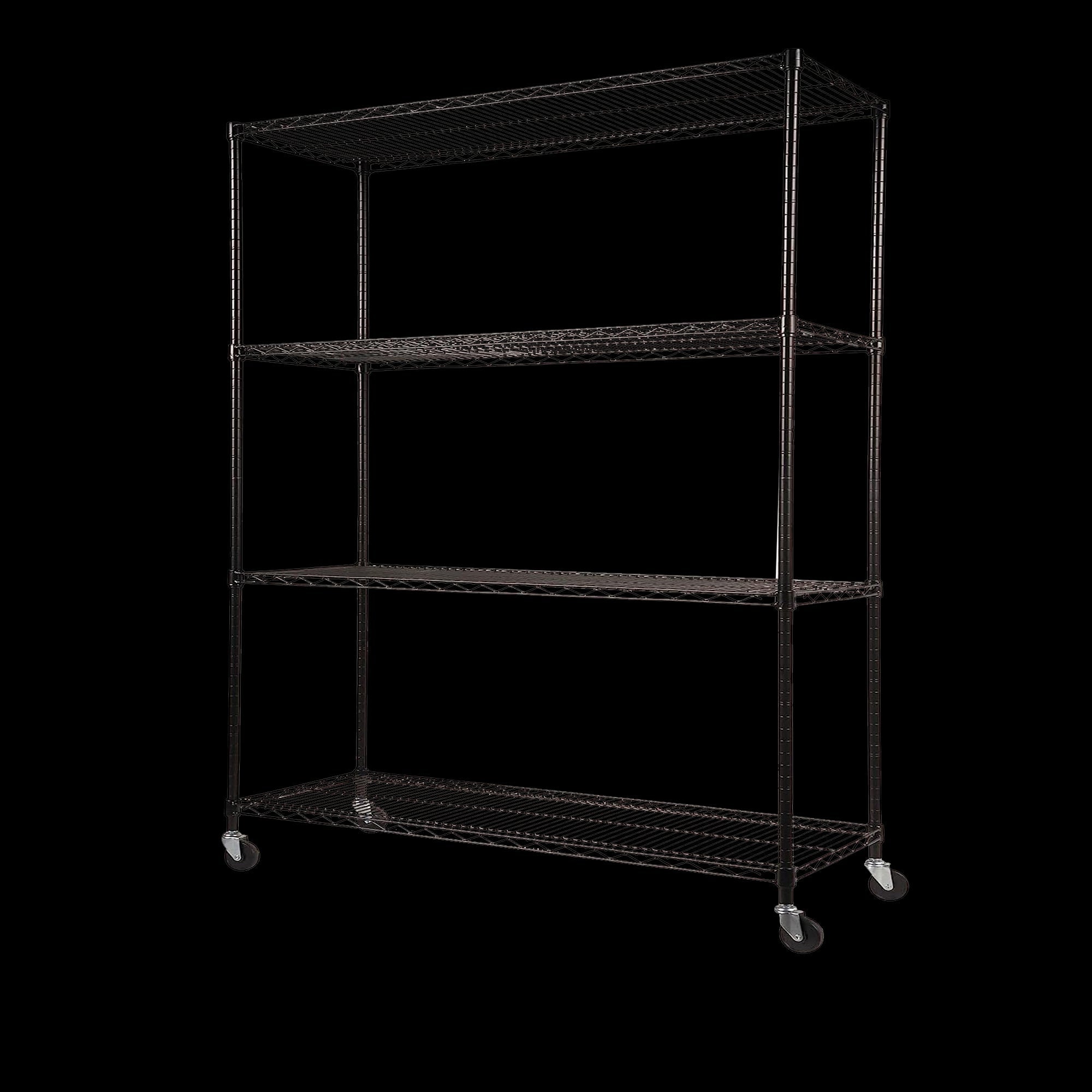 Modular Wire Storage Shelf 1500 X 450 1920Mm Steel Shelving With Wheels Display Stands