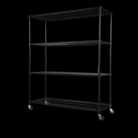 Modular Wire Storage Shelf 1500 X 450 1920Mm Steel Shelving With Wheels Display Stands