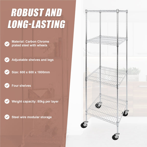 Modular Wire Storage Shelf 600 X 1800Mm Steel Shelving Display Stands