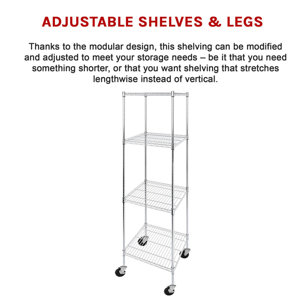 Modular Wire Storage Shelf 600 X 1800Mm Steel Shelving Display Stands