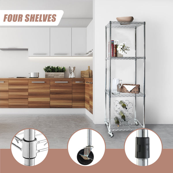 Modular Wire Storage Shelf 600 X 1800Mm Steel Shelving Display Stands
