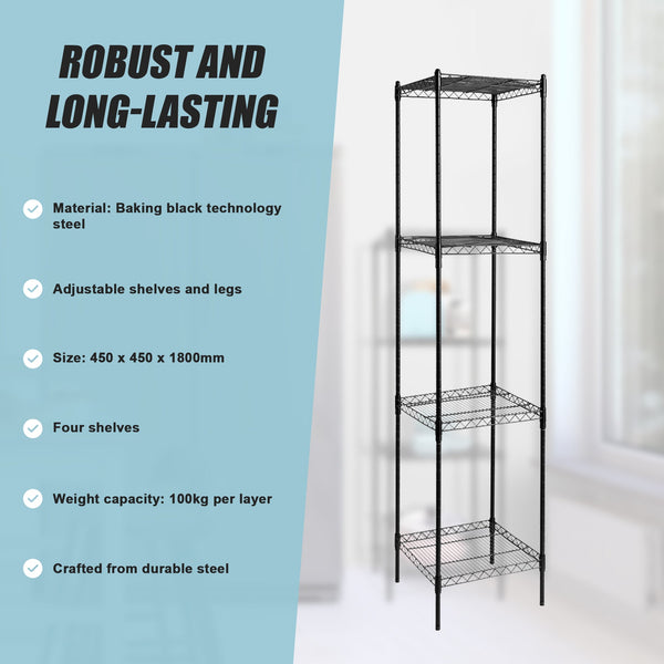 Modular Wire Storage Shelf 450 X 1800Mm Steel Shelving Display Stands