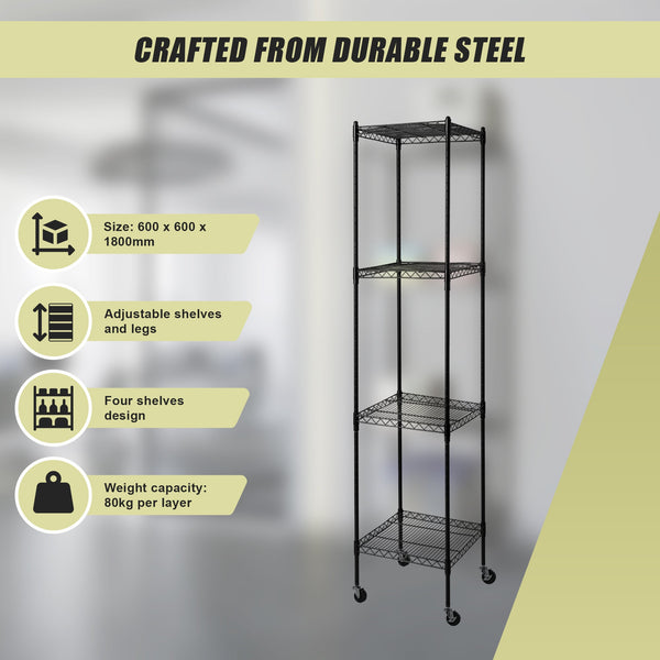 Modular Wire Storage Shelf 450 X 1800Mm Steel Shelving Display Stands