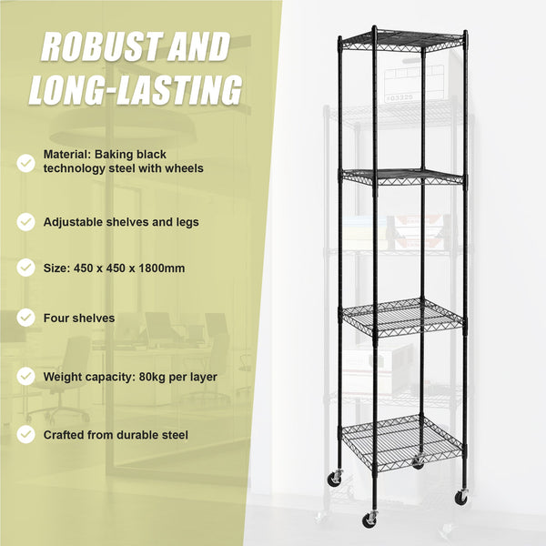 Modular Wire Storage Shelf 450 X 1800Mm Steel Shelving Display Stands