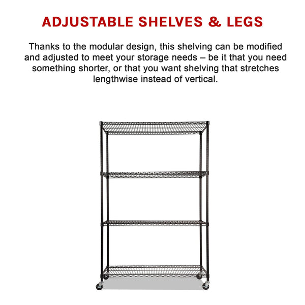 Modular Wire Storage Shelf 1200 X 600 1800Mm Steel Shelving Display Stands
