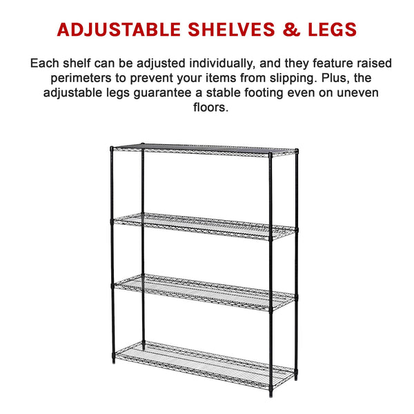 Modular Wire Storage Shelf 1500 X 350 1800Mm Steel Shelving Display Stands