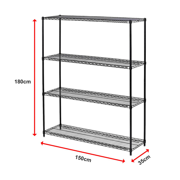Modular Wire Storage Shelf 1500 X 350 1800Mm Steel Shelving Display Stands