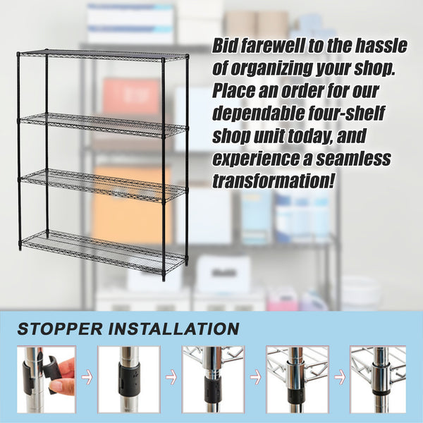 Modular Wire Storage Shelf 1500 X 350 1800Mm Steel Shelving Display Stands