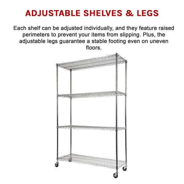 Modular Wire Storage Shelf 1500 X 350 1800Mm Steel Shelving Display Stands