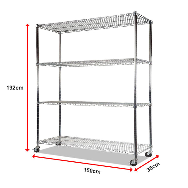 Modular Wire Storage Shelf 1500 X 350 1800Mm Steel Shelving Display Stands
