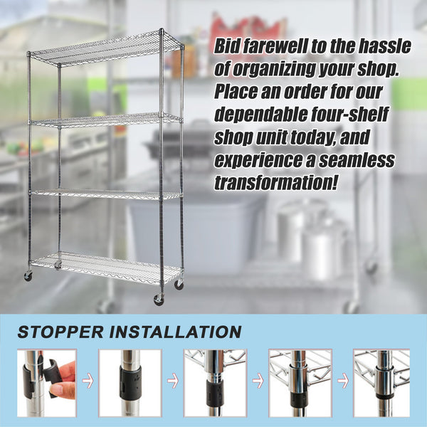 Modular Wire Storage Shelf 1500 X 350 1800Mm Steel Shelving Display Stands