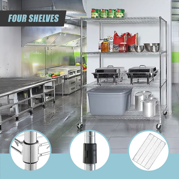 Modular Wire Storage Shelf 1500 X 350 1800Mm Steel Shelving Display Stands