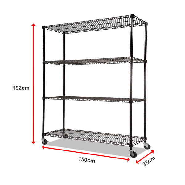 Modular Wire Storage Shelf 1500 X 350 1800Mm Steel Shelving Display Stands