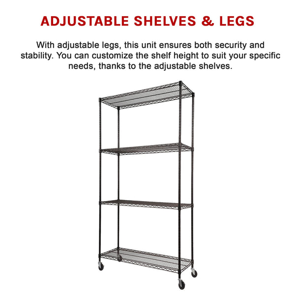 Modular Wire Storage Shelf 900 X 450 1800Mm Steel Shelving Display Stands