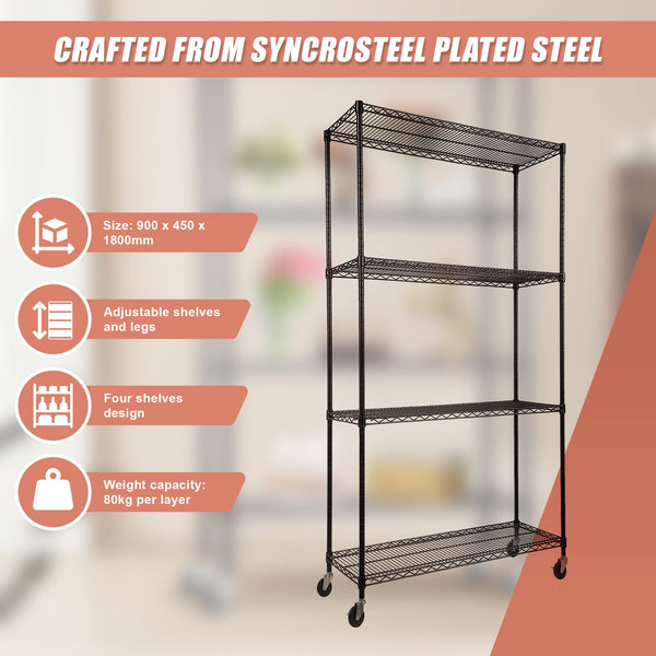 Modular Wire Storage Shelf 900 X 450 1800Mm Steel Shelving Display Stands