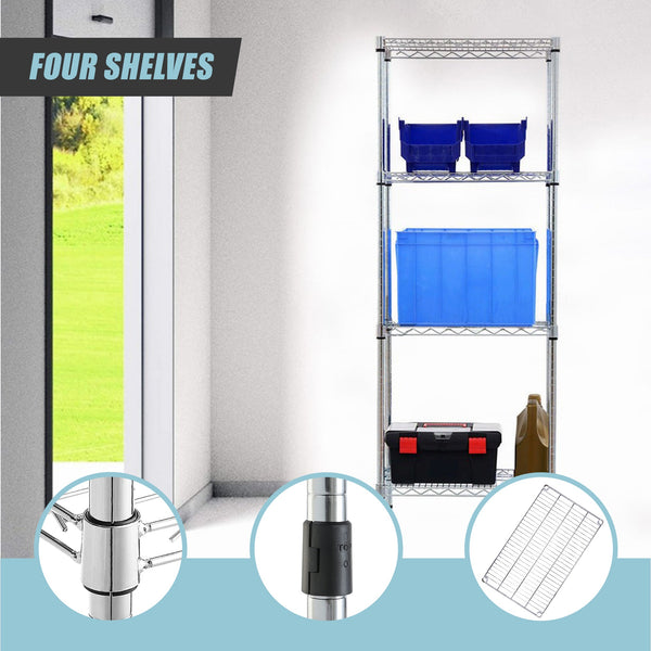 Modular Wire Storage Shelf 350 X 1800Mm Steel Shelving Display Stands