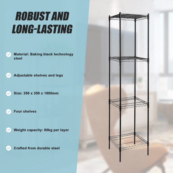 Modular Wire Storage Shelf 350 X 1800Mm Steel Shelving Display Stands