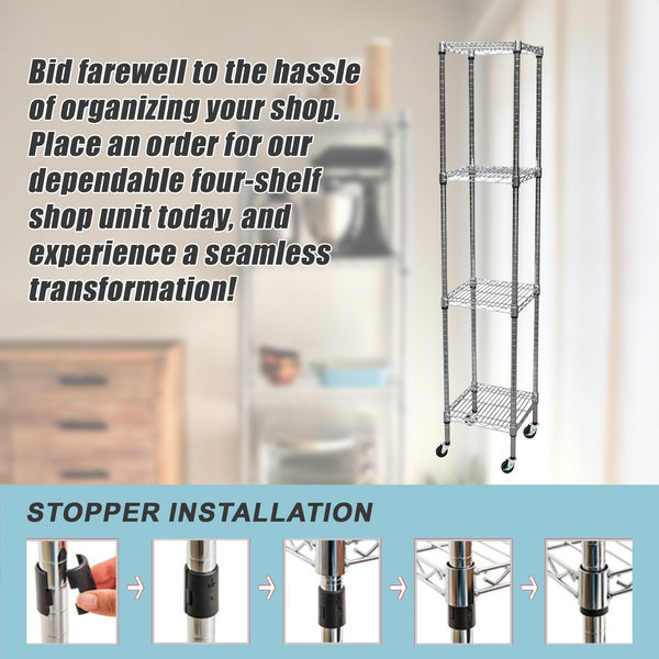 Modular Wire Storage Shelf 350 X 1800Mm Steel Shelving Display Stands