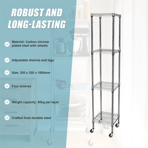 Modular Wire Storage Shelf 350 X 1800Mm Steel Shelving Display Stands
