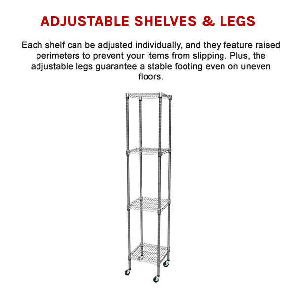 Modular Wire Storage Shelf 350 X 1800Mm Steel Shelving Display Stands