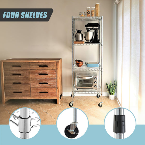 Modular Wire Storage Shelf 350 X 1800Mm Steel Shelving Display Stands