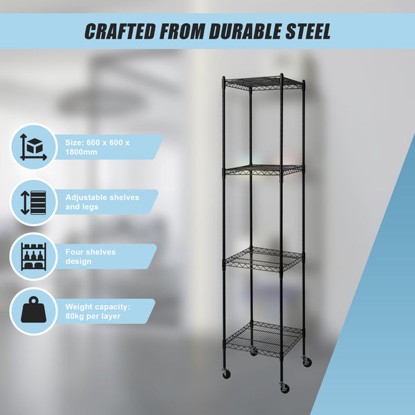 Modular Wire Storage Shelf 350 X 1800Mm Steel Shelving Display Stands