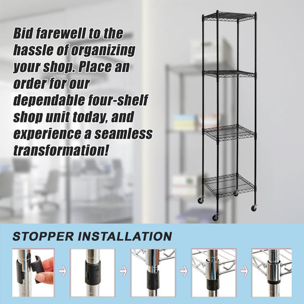Modular Wire Storage Shelf 350 X 1800Mm Steel Shelving Display Stands