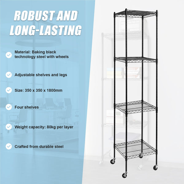 Modular Wire Storage Shelf 350 X 1800Mm Steel Shelving Display Stands