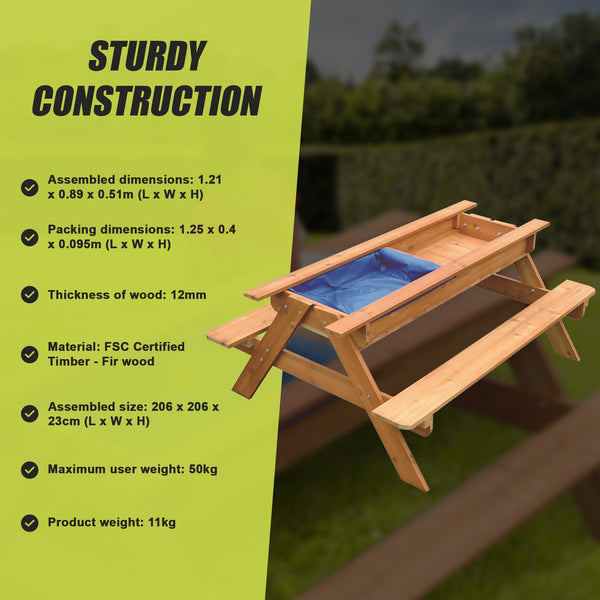 Sand Water Picnic Table Sandpit Toys