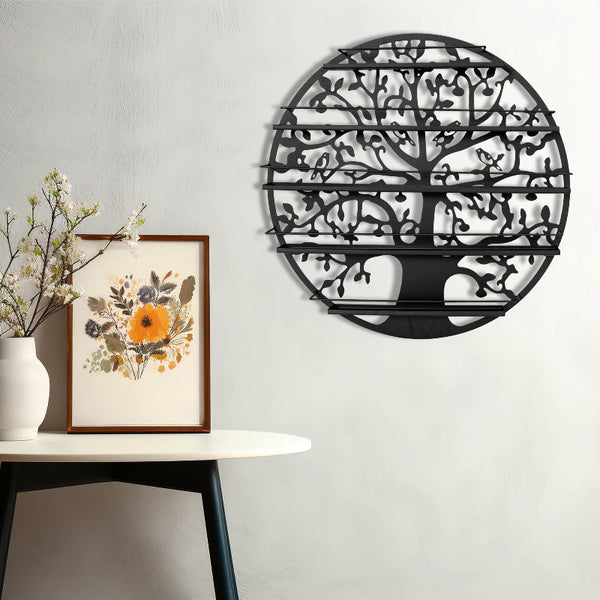 5 Tier Rack Display Shelf Storage Shelving Wall Organiser Black Shop Display Racks