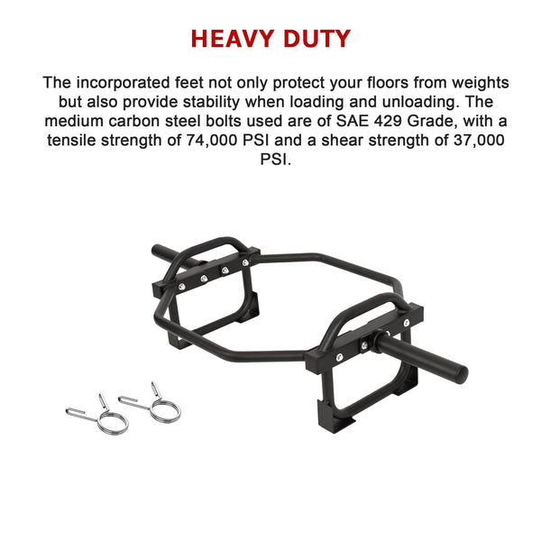 Barbell Olympic Trap Hex Shrug Deadlift Barbells & Attachments