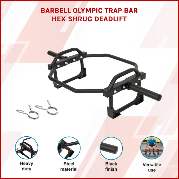 Barbell Olympic Trap Hex Shrug Deadlift Barbells & Attachments