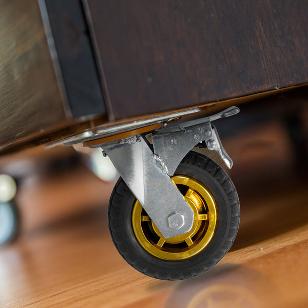 4 X 6" 150Mm Swivel Silent Caster 2 Brakes 800Kg Castor Wheels